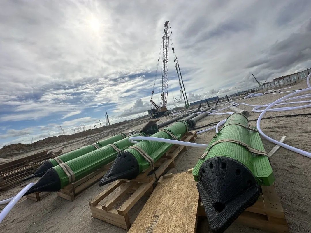 Rammgerät, Vibrationsverdichtung, Bodenverbesserung, Vibroflotation, 180 kW, für weichen Boden